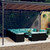 14 Piece Patio Lounge Set with Cushions Black Poly Rattan A949-3102865