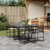 5 Piece Patio Dining Set with Cushions Black Poly Rattan A949-3295023