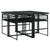 5 Piece Patio Dining Set with Cushions Black Poly Rattan A949-3295023