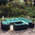 11 Piece Patio Lounge Set with Cushions Black Poly Rattan A949-3102873