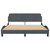 Bed Frame "Dover" Dark Gray 59.8"x79.9" Velvet A949-373292