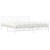 Metal Bed Frame without Mattress with Footboard White 76"x79.9 A949-374314