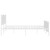 Metal Bed Frame without Mattress with Footboard White 76"x79.9 A949-374314