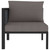 Sectional Corner Sofa with Right Armrest Poly Rattan Anthracite A949-310043
