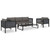 Sectional Corner Sofa with Right Armrest Poly Rattan Anthracite A949-310043