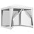 Party Tent with 4 Mesh Sidewalls 8.2'x8.2'White A949-48521