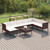 9 Piece Patio Lounge Set with Cushions Poly Rattan Brown A949-3094423
