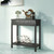 Narrow Console Table with Drawers and Open Storage Shelf-Black - Color: Black D681-HW65113BK