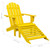 Patio Adirondack Chair with Ottoman Solid Fir Wood Yellow A949-315864