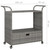 Bar Cart with Drawer Gray 39.4"x17.7"x38.2" Poly Rattan A949-316664