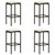 5 Piece Patio Bar Set with Cushions Brown A949-3067962