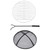 Mosaic Fire Pit Table Blue and White 26.8" Ceramic A949-46724