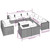 12 Piece Patio Lounge Set with Cushions Brown Poly Rattan A949-3102883