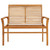 Patio Bench with Green Cushion 44.1" Solid Teak Wood A949-3062654