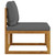2 Piece Patio Sofa Set with Cushion Solid Acacia Wood A949-311858