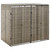Double Wheelie Bin Shed Gray 55.1"x31.5"x46.1" Poly Rattan A949-319865