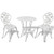 3 Piece Bistro Set Cast Aluminum White A949-42165