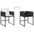 17 Piece Patio Dining Set with Cushions Black Poly Rattan A949-3278129