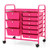 9-Drawer Rolling Storage Cart with Colorful Drawers and Metal Frame-Light Pink - Color: Light Pink D681-JV12579HP
