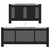 MDF Radiator Cover Black 80.7 A949-325556
