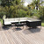 11 Piece Patio Lounge Set with Cushions Poly Rattan Black A949-3094504