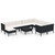 11 Piece Patio Lounge Set with Cushions Poly Rattan Black A949-3094504