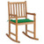 Rocking Chair with Green Cushion Solid Teak Wood A949-3062762