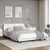 Bed Frame "Dover" White 53.9"x74.8" Faux Leather A949-373286