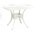 Patio Table White 35.4"x35.4"x28.7" Cast Aluminum A949-315590