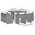 9 Piece Patio Dining Set with Cushions Gray Poly Rattan A949-3277969