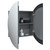 Bathroom Cabinet with Round Mirror&LED Gray 21.3"x21.3"x6.9 A949-345589