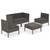 5 Piece Patio Lounge Set with Cushions Poly Rattan Gray A949-3094342