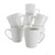 Elama Amie 8 Piece 12 Ounce Porcelain Mug Set in White D970-EL-AMIE