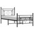 Metal Bed Frame without Mattress with Footboard Black 39.4"x78.7 A949-374352