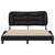 Bed Frame without Mattress "Hvar" Black and White 53.9"x74.8" Faux Leather A949-3208038