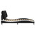 Bed Frame without Mattress "Hvar" Black and White 53.9"x74.8" Faux Leather A949-3208038