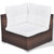 10 Piece Patio Lounge Set with Cushions Poly Rattan Brown A949-42103