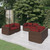 6 Piece Patio Lounge Set with Cushions Poly Rattan Brown A949-3102299