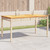 Patio Table Beige 55.1"x31.5"x29.5" Poly Rattan Acacia Wood A949-366278