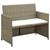 2 Seater Patio Sofa with Cushions Beige Poly Rattan A949-46396