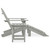 Patio Adirondack Chair with Ottoman&Table Solid Fir Wood Gray A949-315930