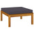 6 Piece Patio Lounge Set with Cushion Solid Acacia Wood A949-3086916