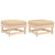 Patio Footstools with Cushions 2pcs Solid Wood Pine A949-825464
