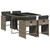 5 Piece Patio Dining Set with Cushions Gray Poly Rattan A949-3277843