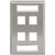 Faceplate id stainless 1-gang 4-port C403-TDICC-IC107S04SS