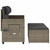Reclining Patio Bench with Cushions Gray Poly Rattan A949-365819