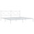 Metal Bed Frame without Mattress with Headboard White 76"x79.9 A949-376557
