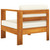 Middle Sofa with 1 Armrest Cream White Solid Acacia Wood A949-310642