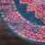 4' Blue Round Power Loom Area Rug N270-385253
