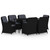 7 Piece Patio Dining Set Black A949-3099574